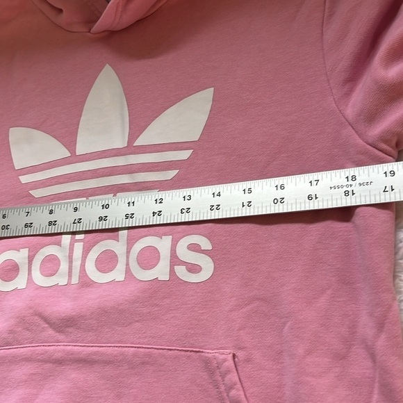 Adidas Hoodie Pink Logo Kangaroo Pocket Hood is Lined Youth Size XL - Picture 4 of 6